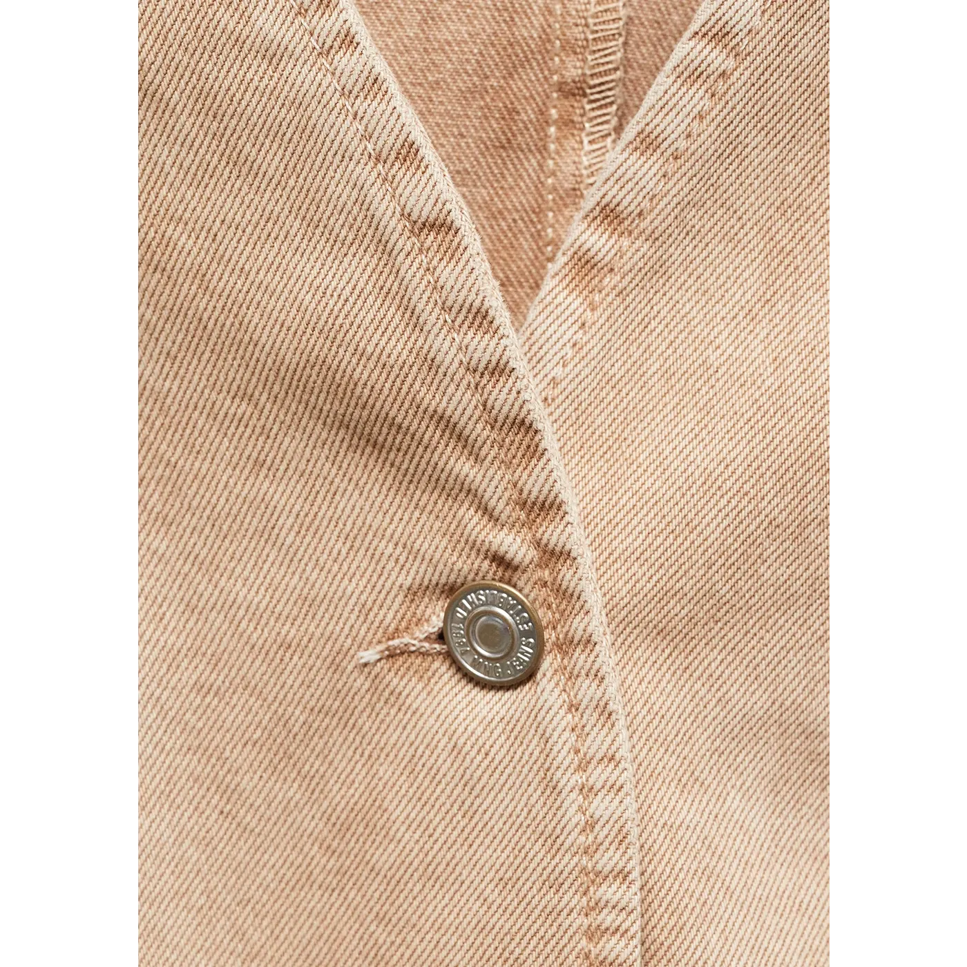 MNG Sand Denim Vest With Seam