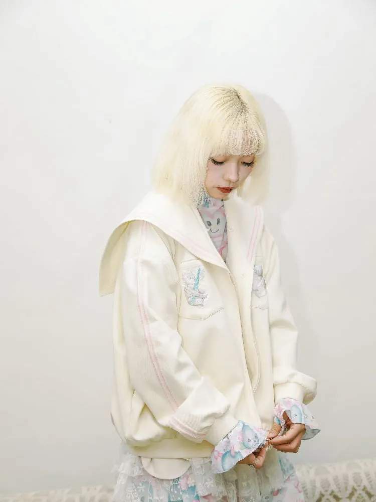 Navy Collar Casual Jacket【s0000010464】