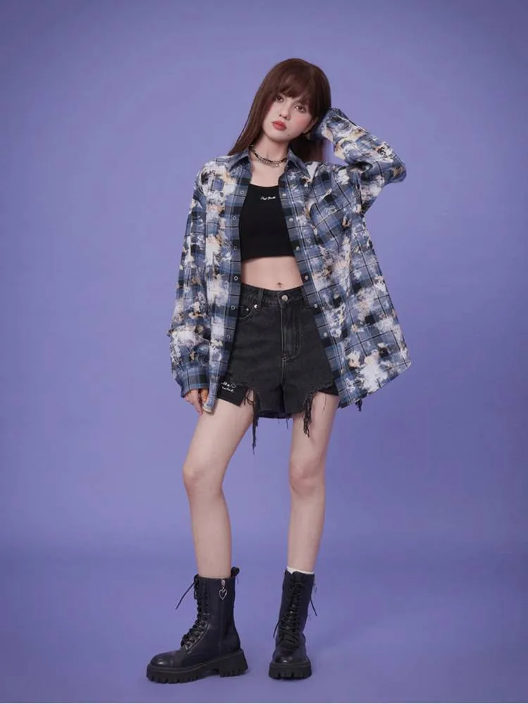 Plaid casual shirt【s0000008893】