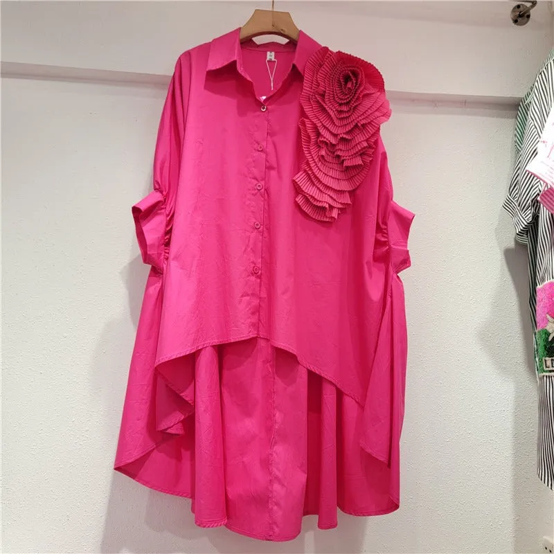 Pre Order:  Solid Bat Sleeve Front Short Blouse