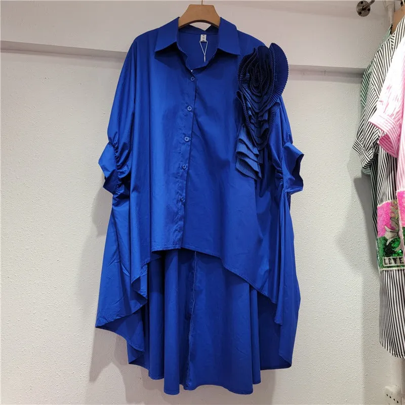 Pre Order:  Solid Bat Sleeve Front Short Blouse