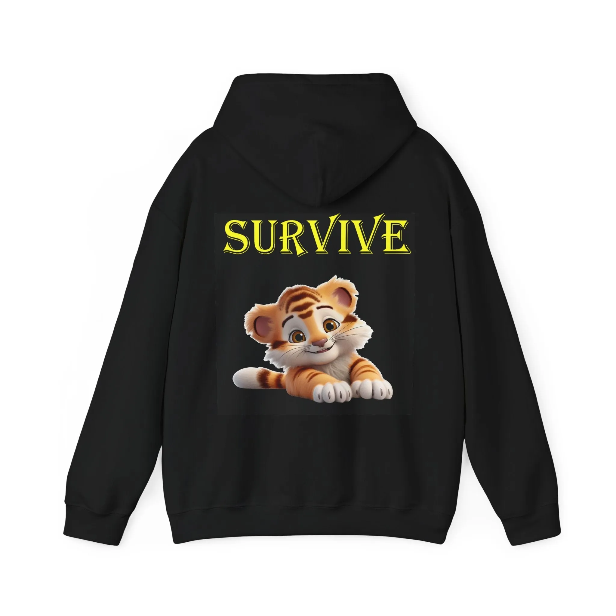 Princess Grace  Survive Tiger Graphic Unisex Hoodie  Cozy Cat Lover's Sweatshirt