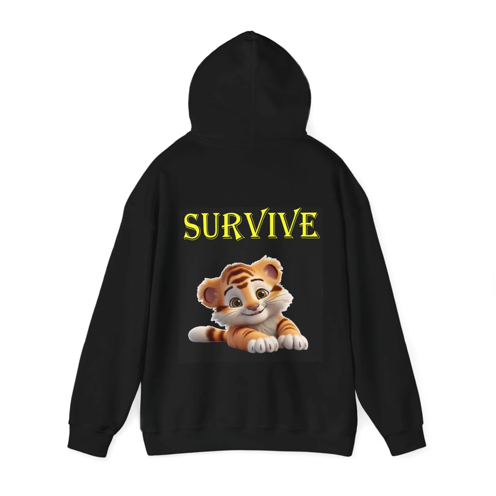 Princess Grace  Survive Tiger Graphic Unisex Hoodie  Cozy Cat Lover's Sweatshirt