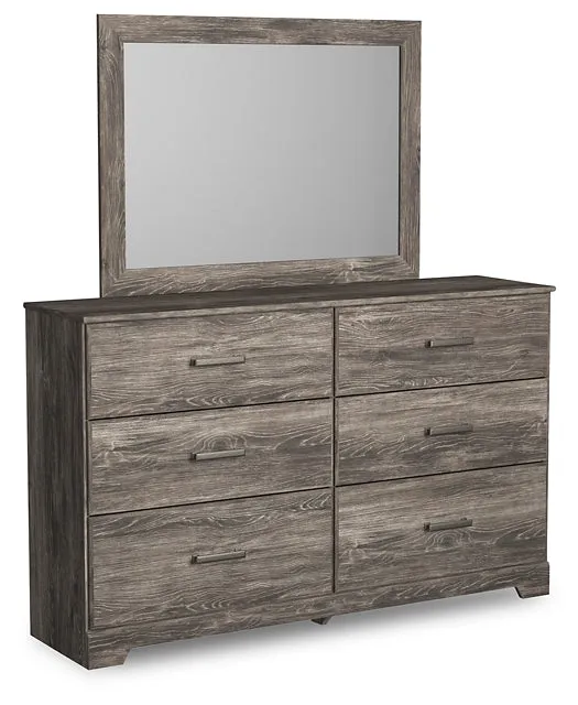 Ralinksi Twin Panel Bed with Mirrored Dresser and Nightstand