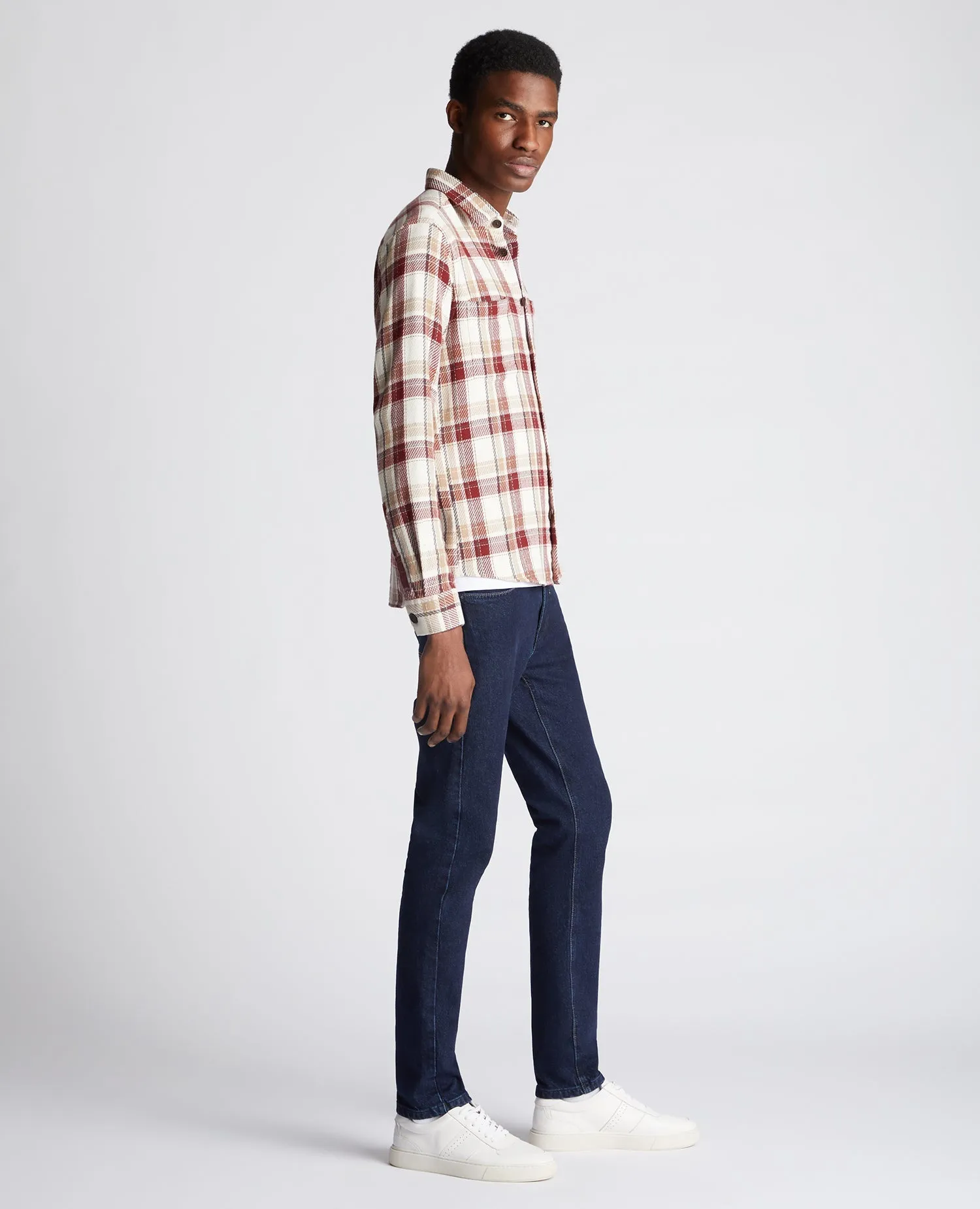 Regular Fit Checked Cotton Overshirt