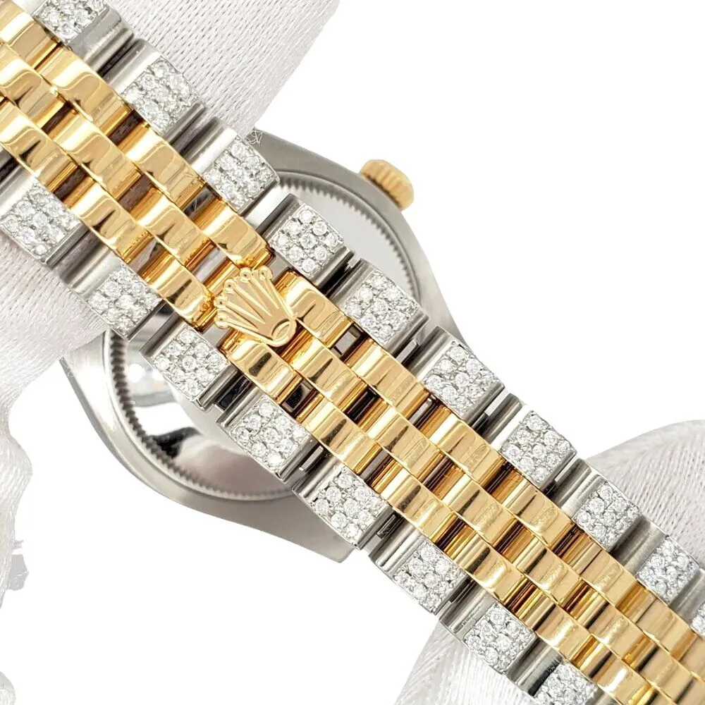 Rolex Datejust 31mm 2-Tone 178273 Watch 3.56ct Diamond Gray Dial/Bezel/Bracelet TFJ-142507997