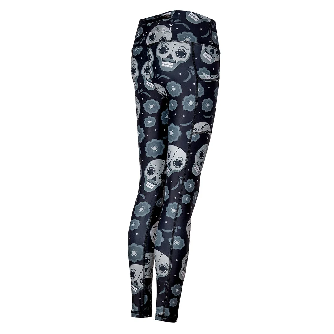 Sale Unisex Leggings | Black Skulls
