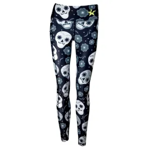 Sale Unisex Leggings | Black Skulls