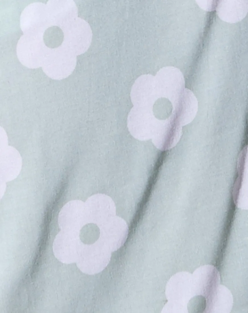Sheny Mini Skirt in Sage Daisy