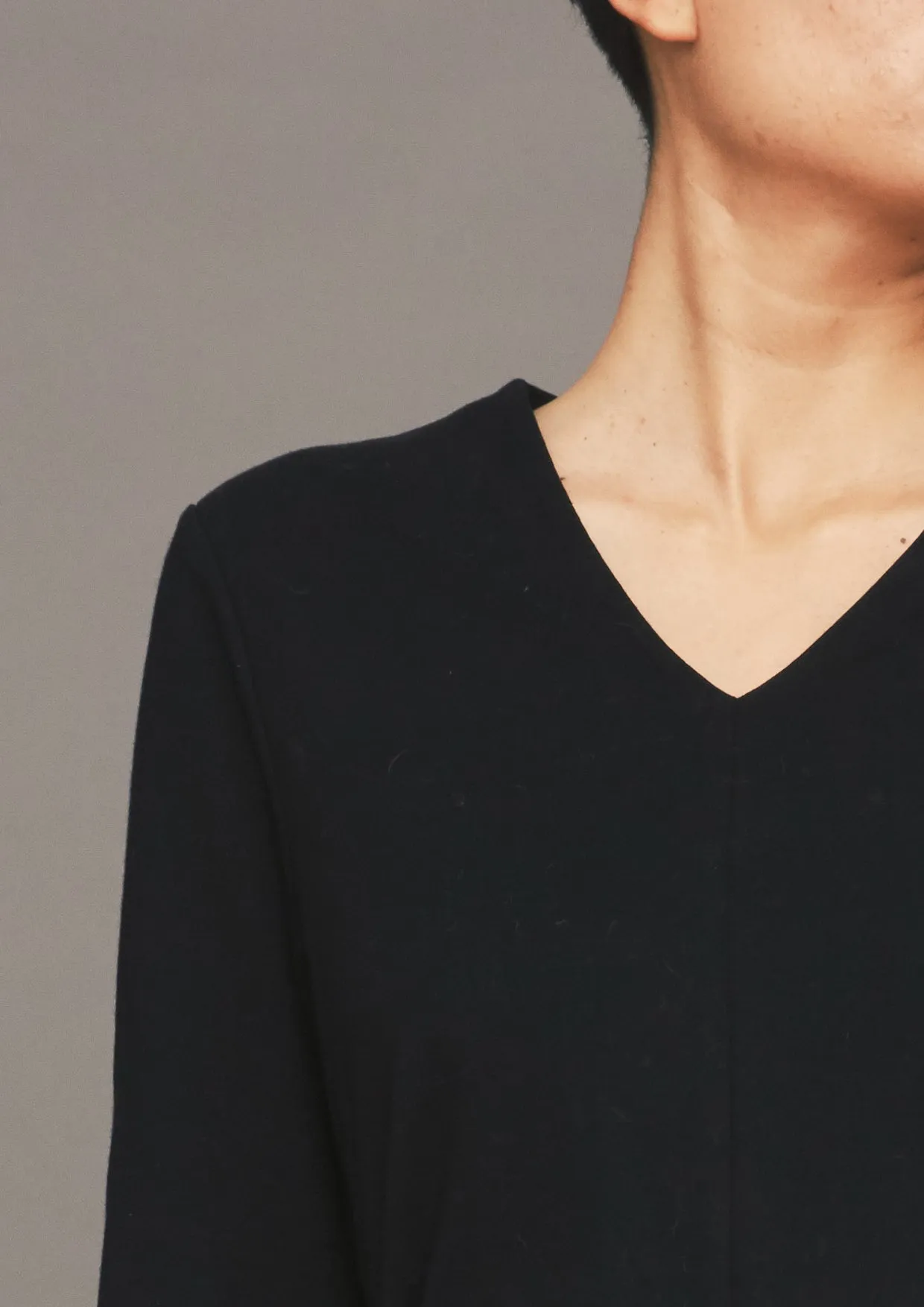 SHIRT LONG SLEEVE - COTTON JERSEY black