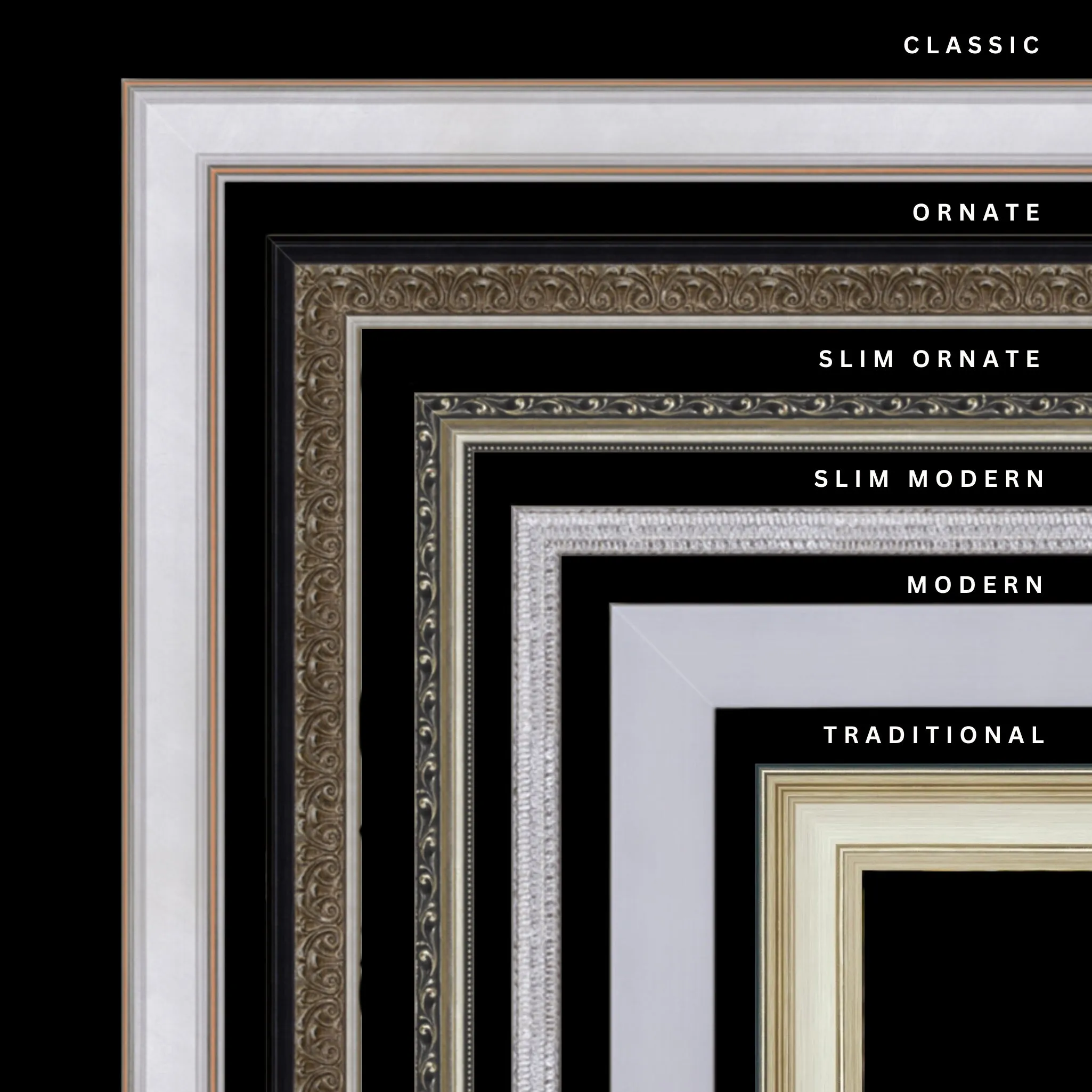 Silver 42x27 Picture Frame Ornate Traditional Classic Antique