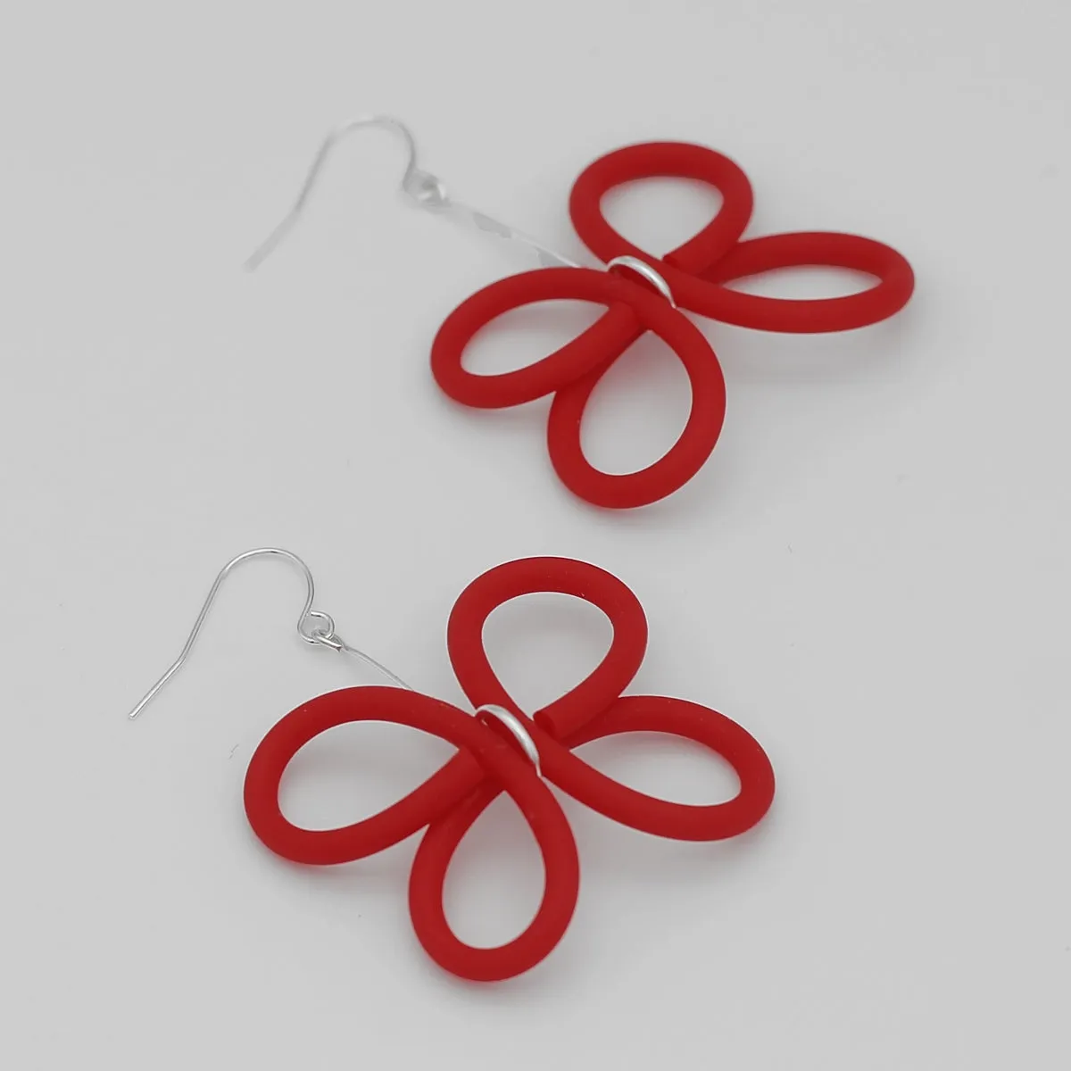 Simplistic Red Butterfly Earrings