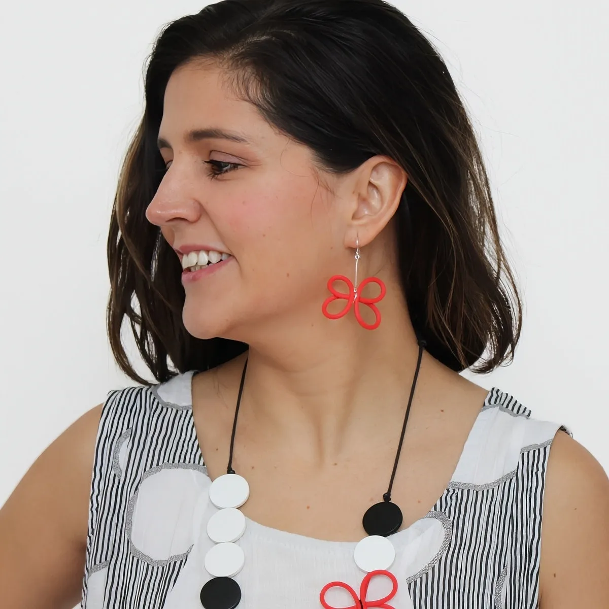 Simplistic Red Butterfly Earrings