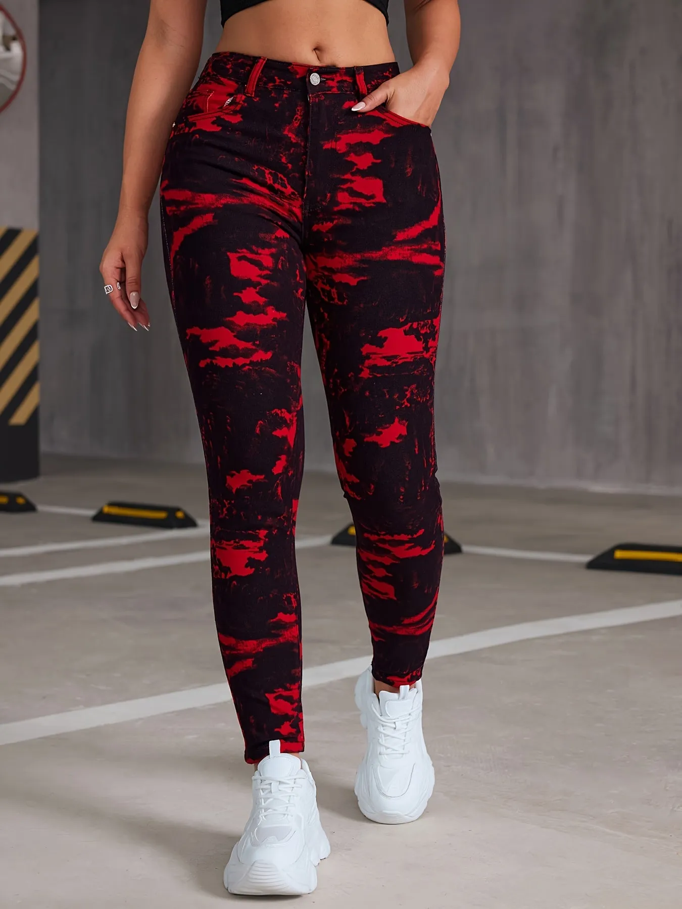 Skinny Tie Dye Jeans Slimming Stretchy Womens Denim Collection