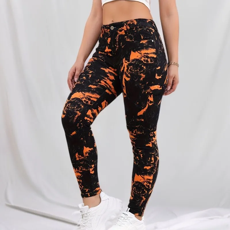 Skinny Tie Dye Jeans Slimming Stretchy Womens Denim Collection