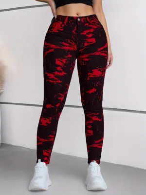 Skinny Tie Dye Jeans Slimming Stretchy Womens Denim Collection