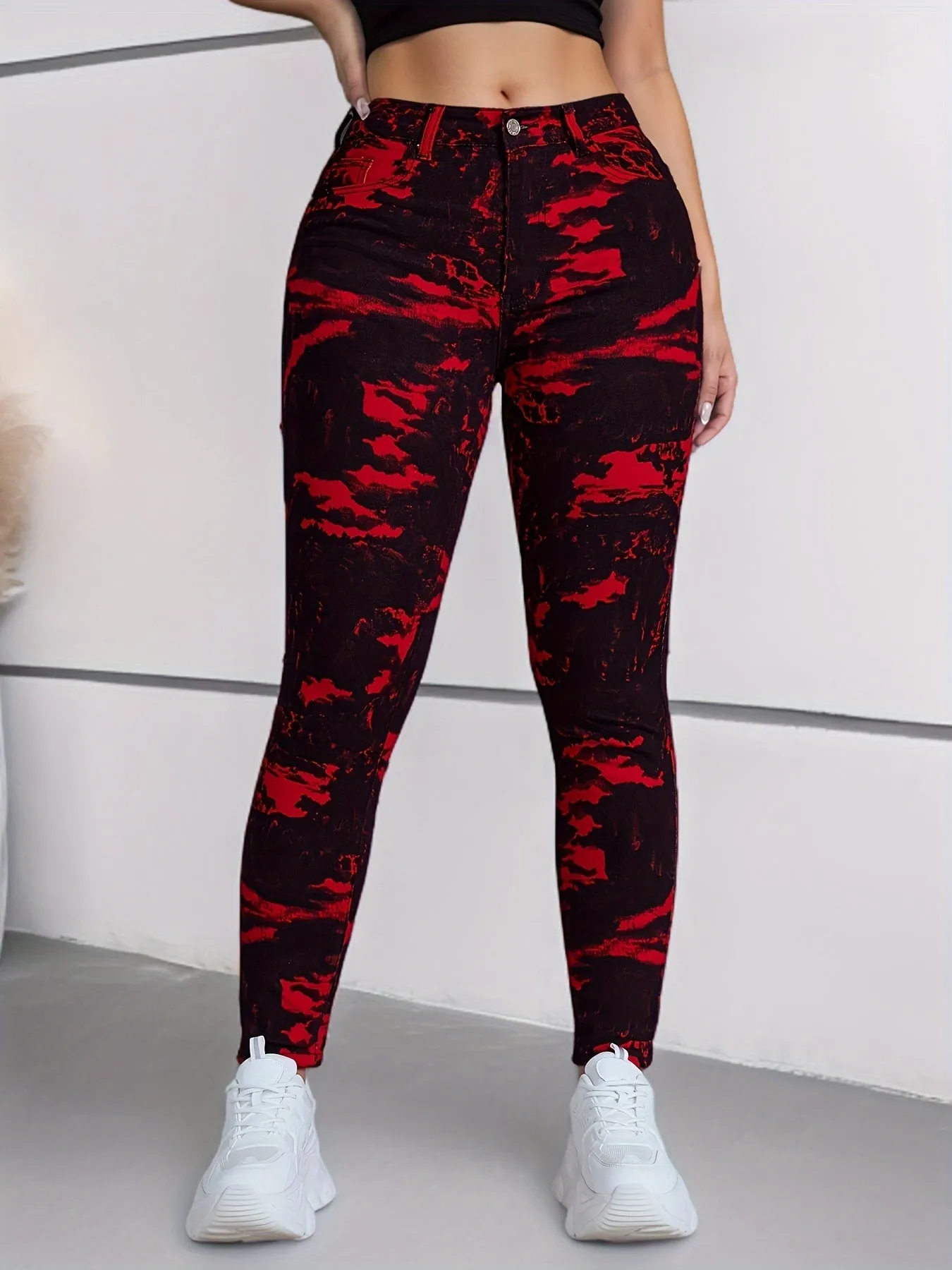 Skinny Tie Dye Jeans Slimming Stretchy Womens Denim Collection