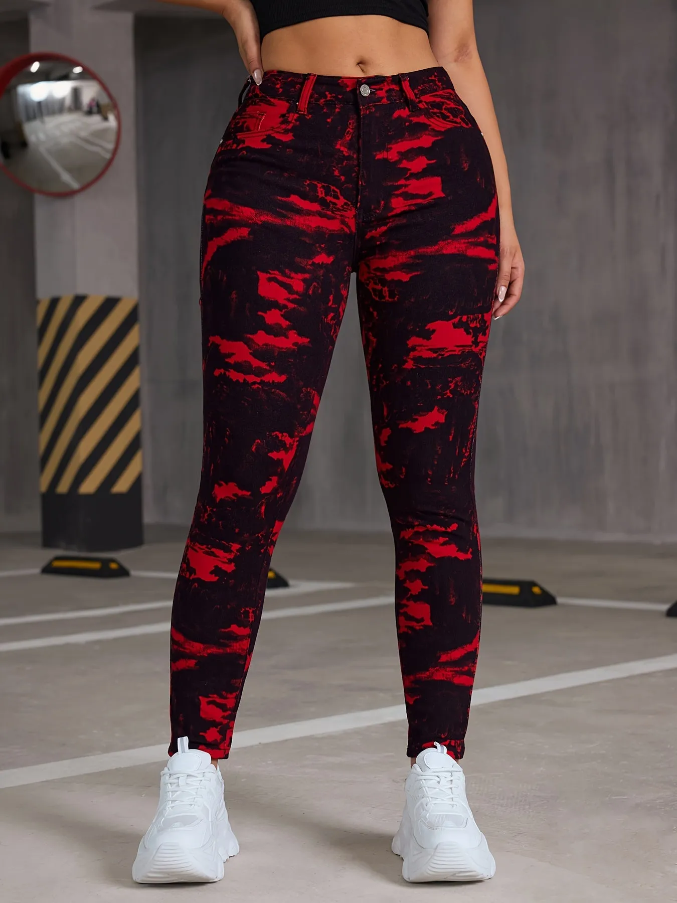 Skinny Tie Dye Jeans Slimming Stretchy Womens Denim Collection