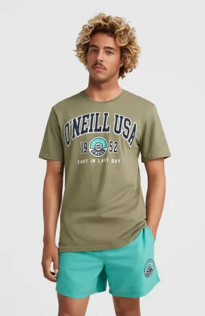 Surf State T-Shirt | Deep Lichen Green