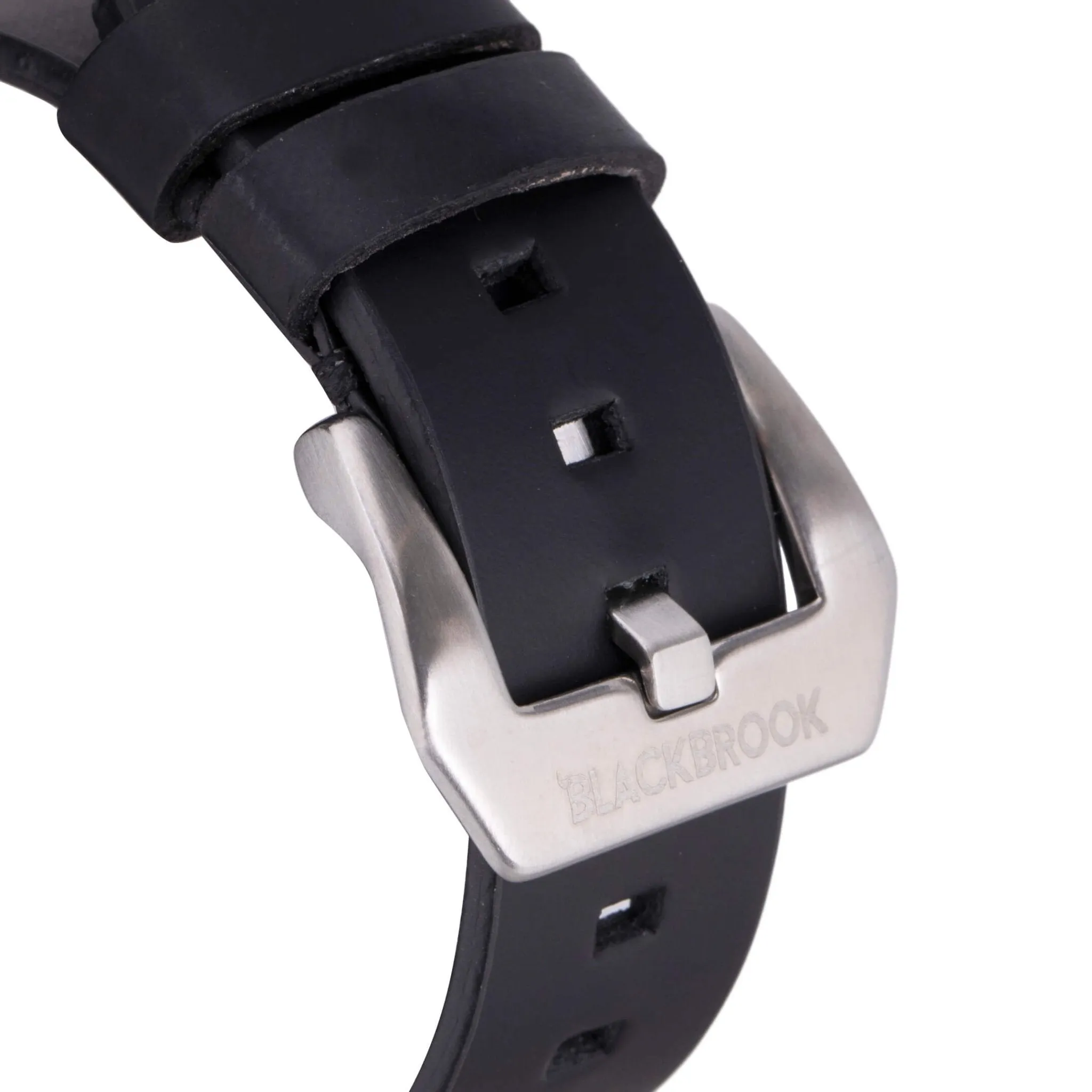 Sutton Modern Band for Apple Watch 44mm / 45mm, Black, Silver Hardware