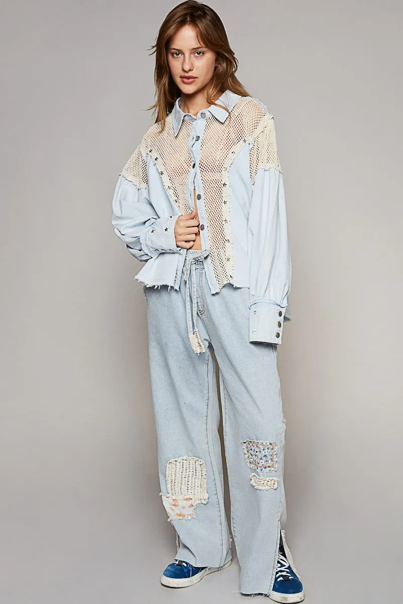 Tabernas Contrast Button Down Shirt