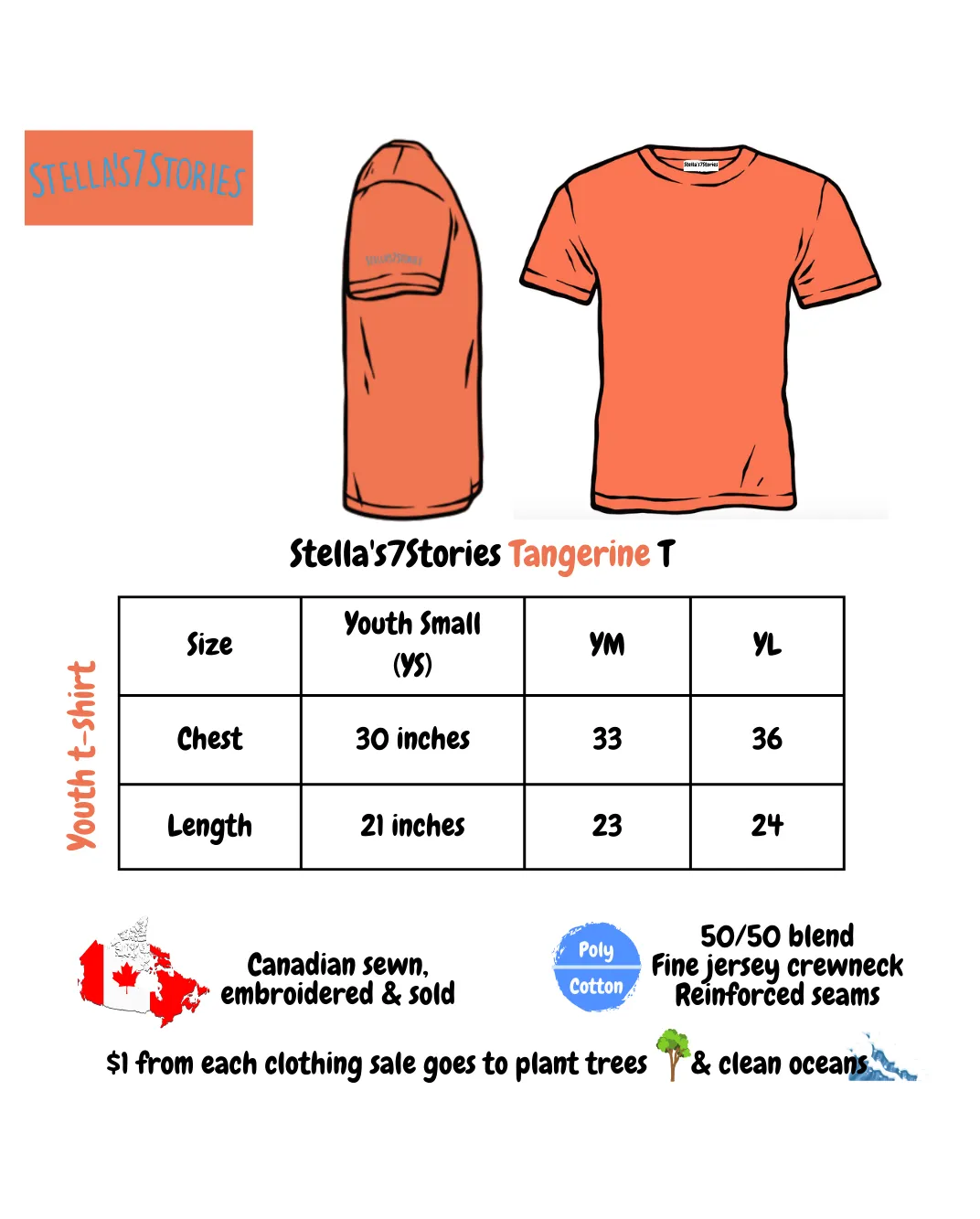 Stylish Tangerine Bamboo Crew Neck T-Shirt for Ultimate Comfort