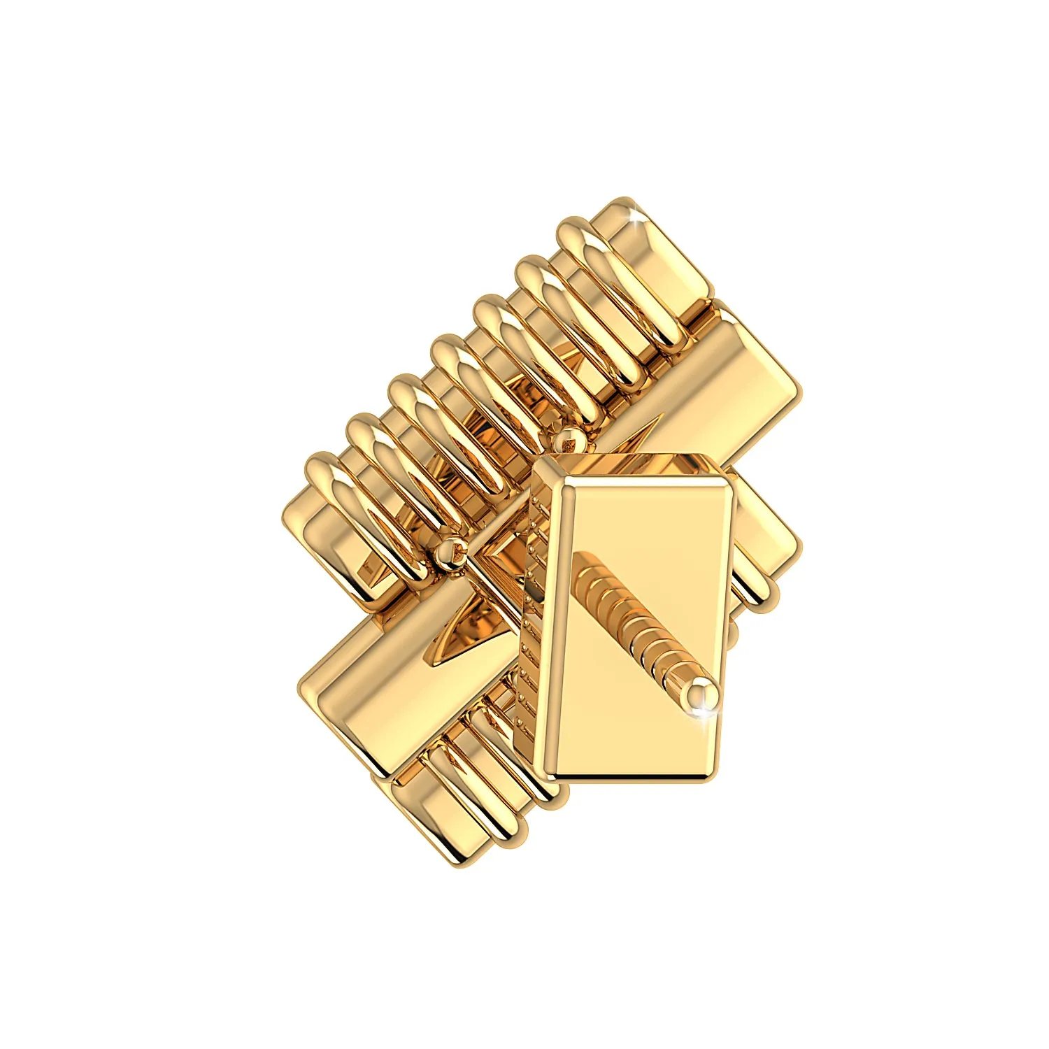 THE GREEN TERNARY MEN'S EAR STUD