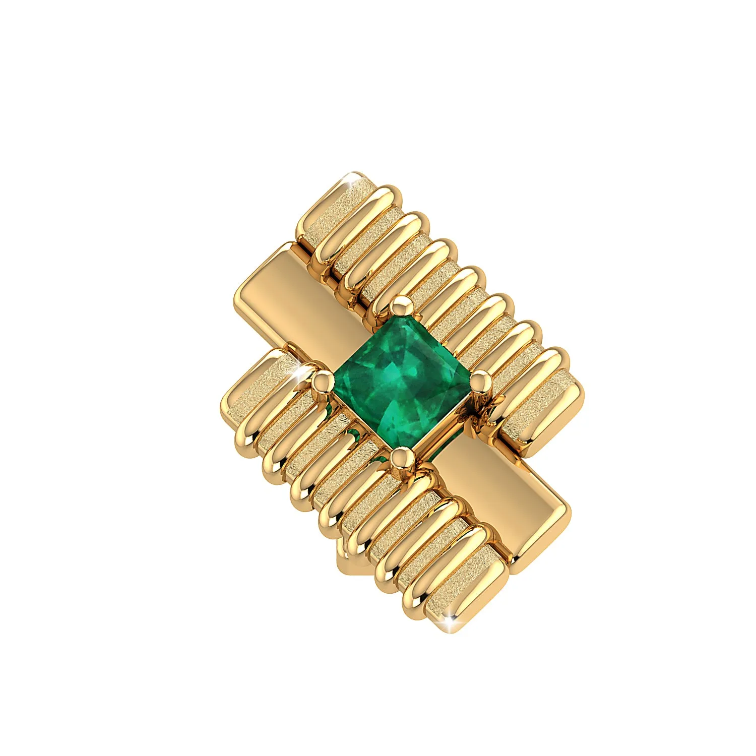 THE GREEN TERNARY MEN'S EAR STUD