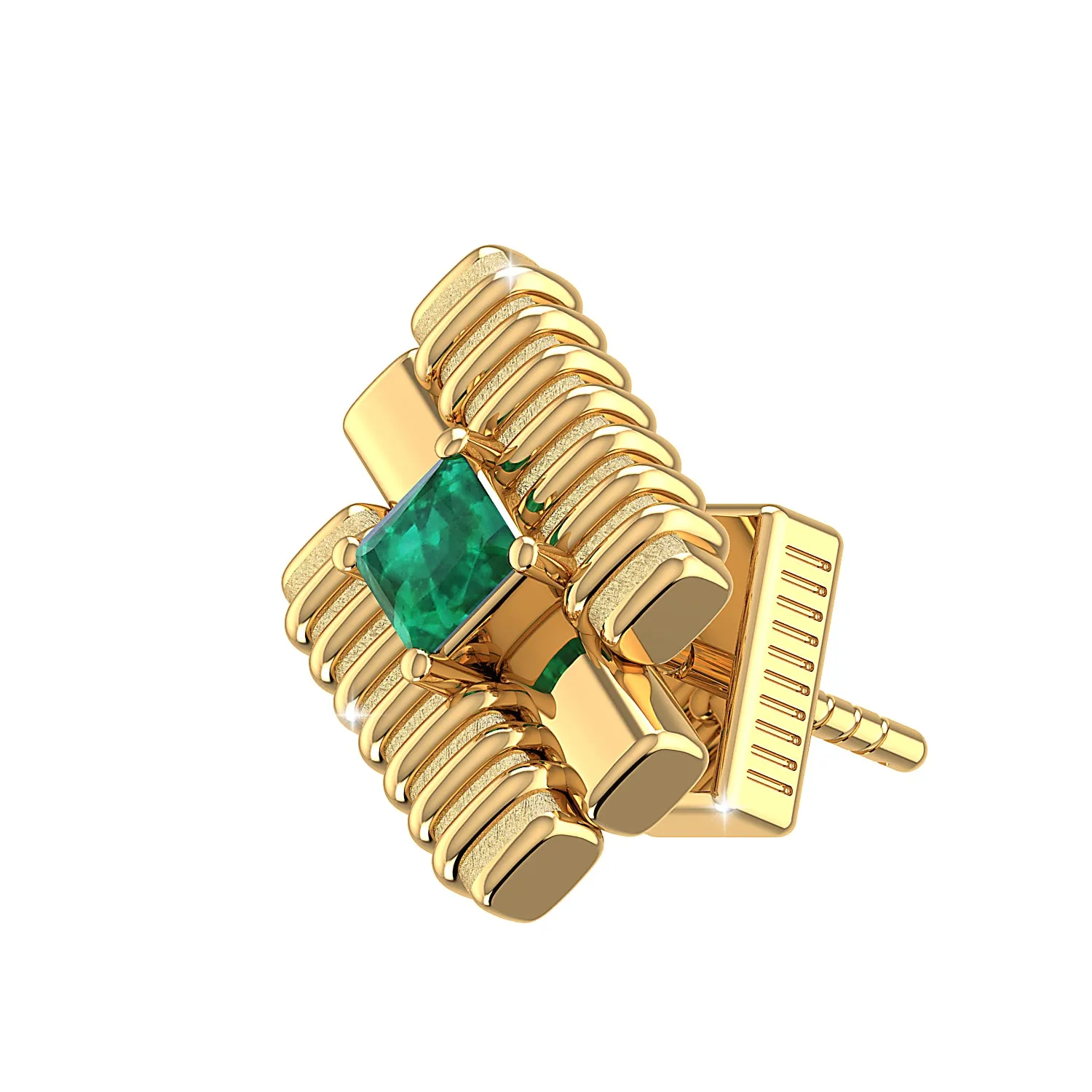 THE GREEN TERNARY MEN'S EAR STUD