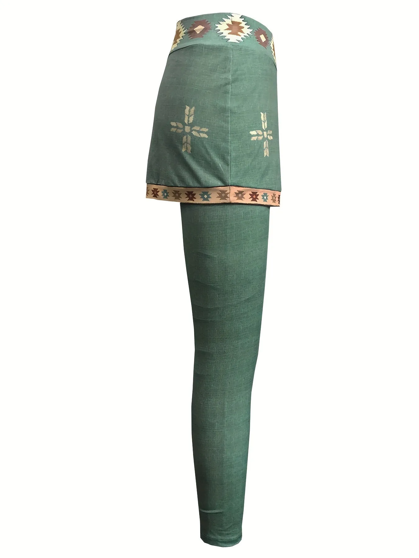 Trendy Layered Ethnic Print Leggings for Everyday Fashionistas