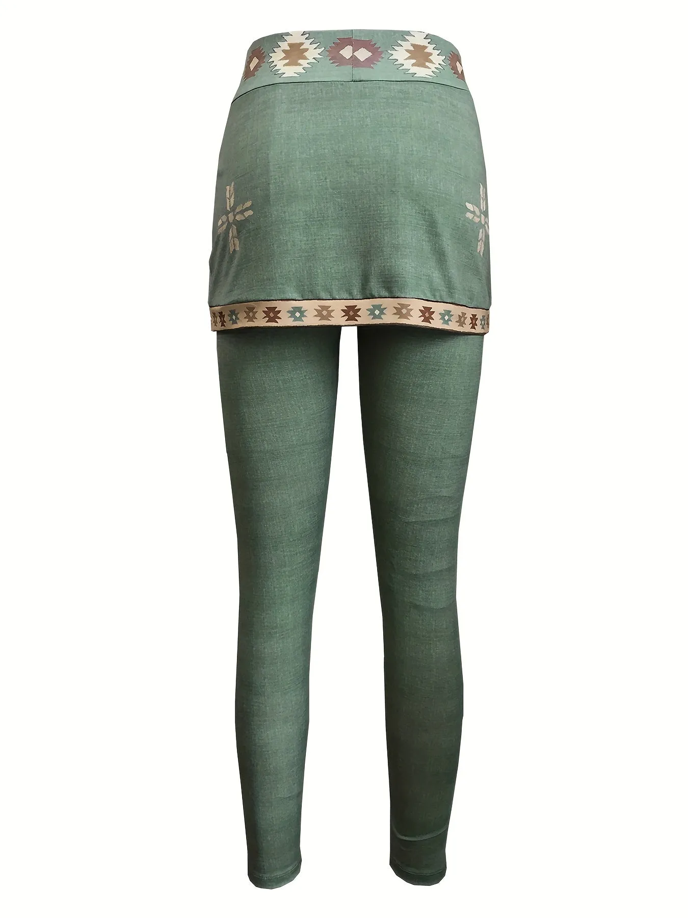 Trendy Layered Ethnic Print Leggings for Everyday Fashionistas