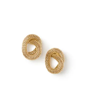 Vintage Metallic Twisted Weave Earrings