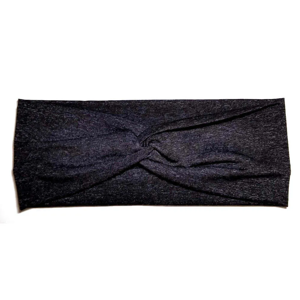 Wide Heathered Turban Twist Headbands
