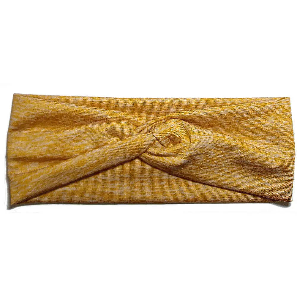 Wide Heathered Turban Twist Headbands