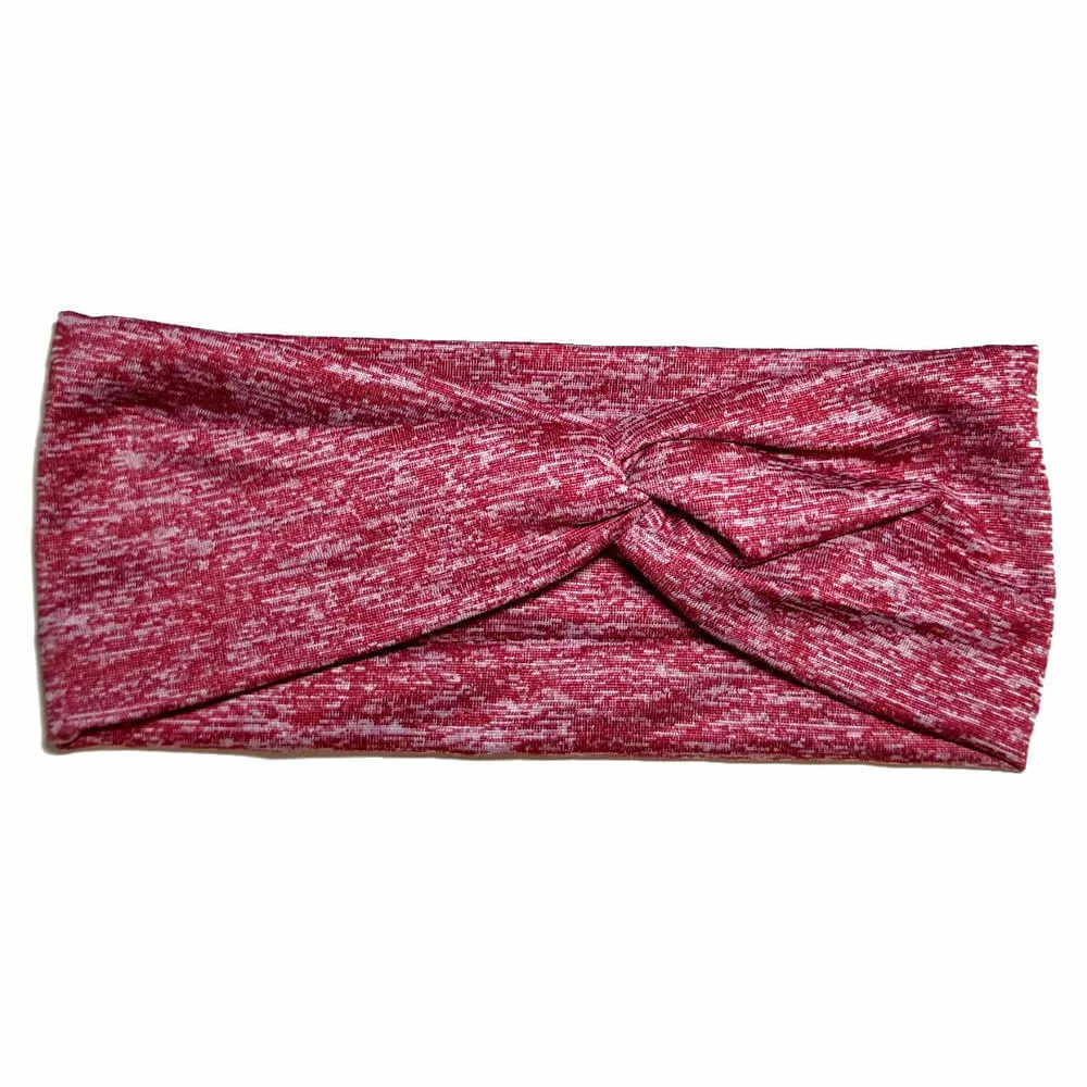 Wide Heathered Turban Twist Headbands