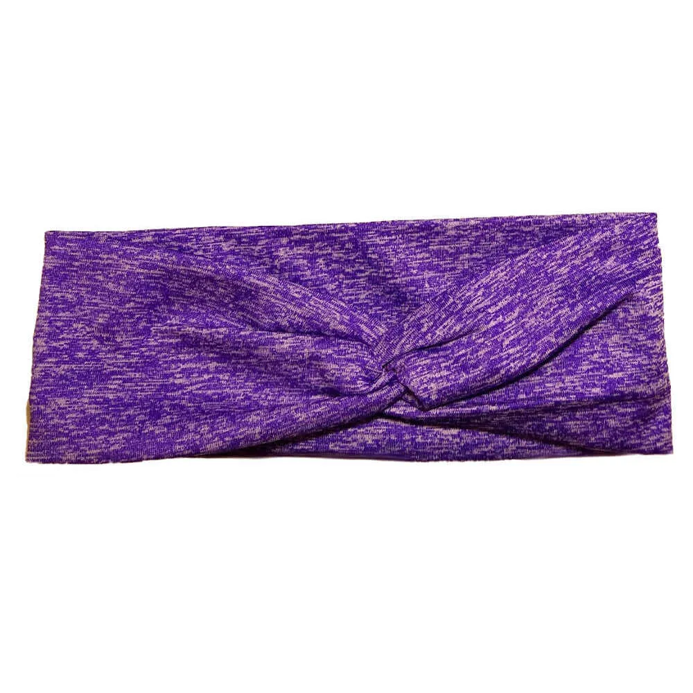 Wide Heathered Turban Twist Headbands
