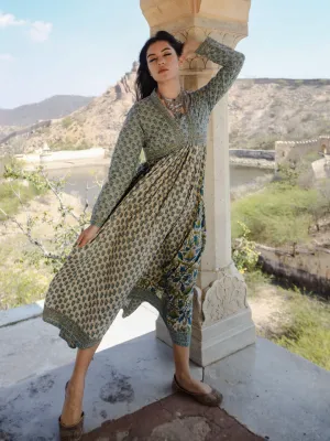 Women Block Print Mulmul Kurta