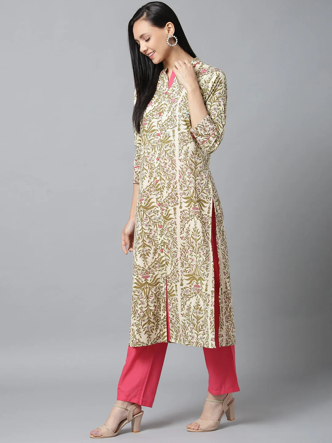 Women Multi Color Printed Kurta Set
