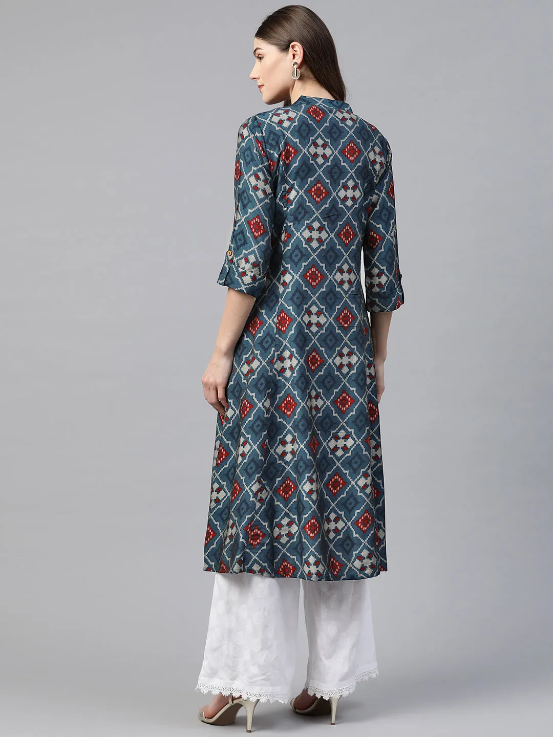 Women'S A-Line Printed Rayon Kurta