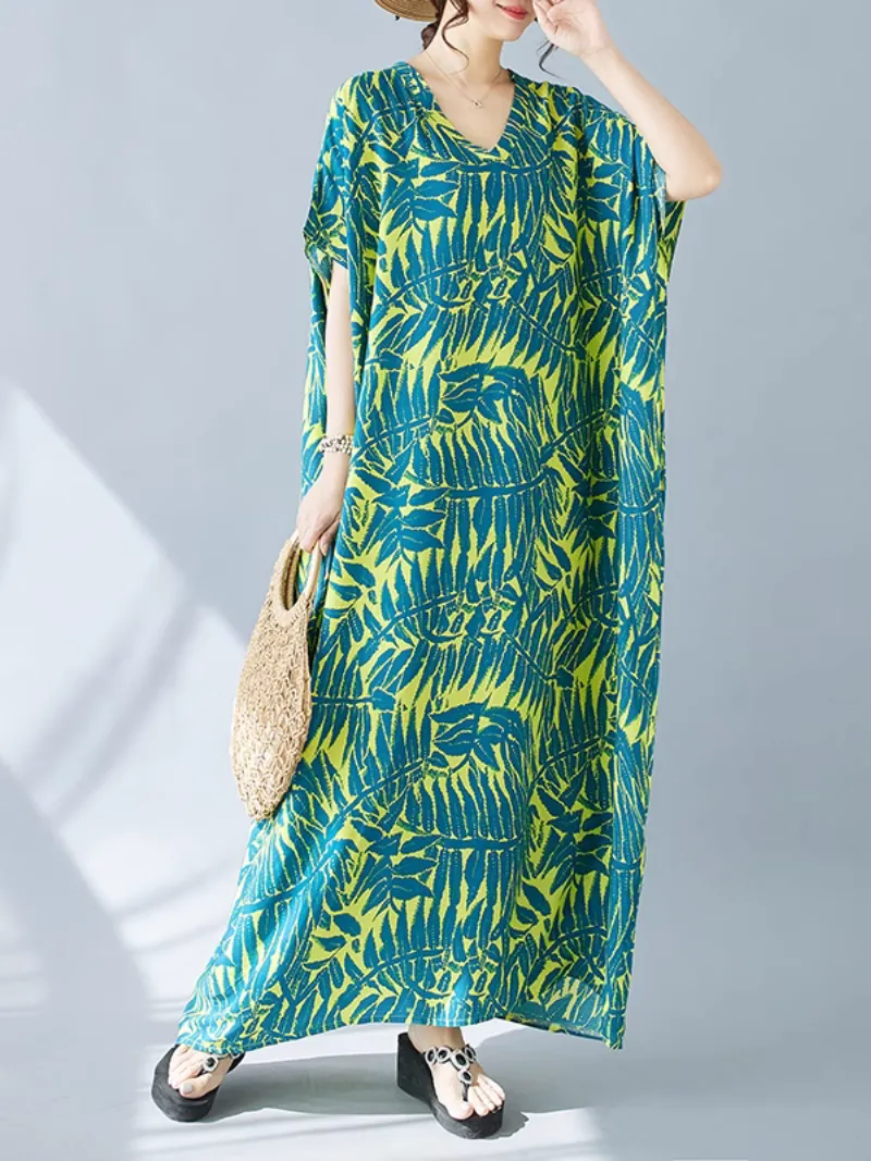 Women's Beach Wear Summer Printed Kaftan Dress