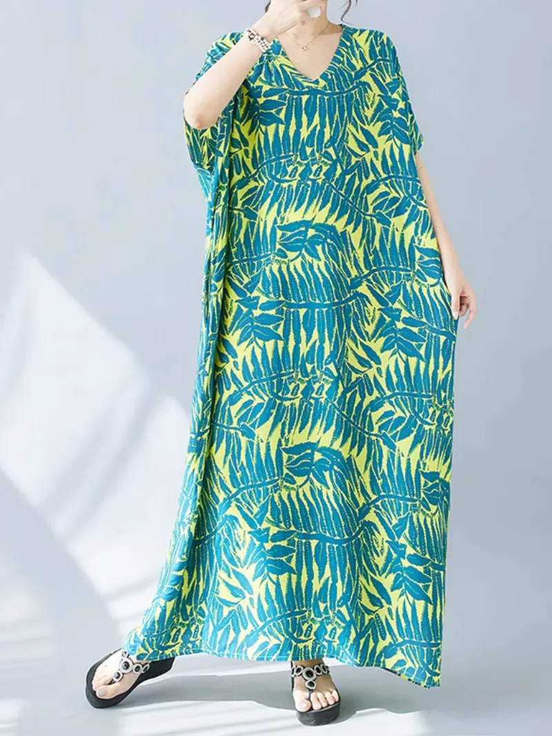 Women's Beach Wear Summer Printed Kaftan Dress