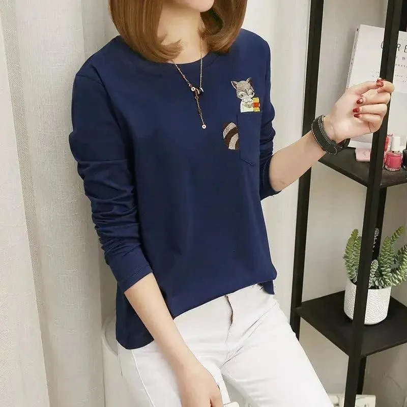 Women's Loose Long Sleeve T-Shirt